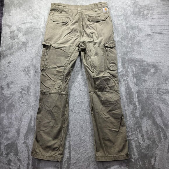 Carhartt Force Cargo Pants Mens 32x32 Relaxed Fit Tan Ripstop Utility Workwear - Picture 1 of 13